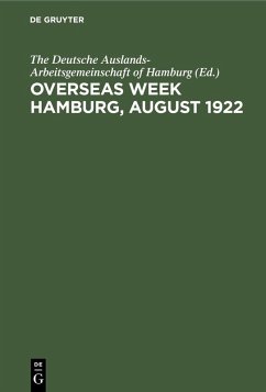 Overseas Week Hamburg, August 1922 (eBook, PDF)