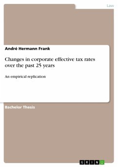 Changes in corporate effective tax rates over the past 25 years (eBook, PDF) - Frank, André Hermann