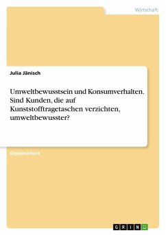 Cover Umweltbewusstsein und Konsumverhalten. Sind Kunden, die auf Kunststofftragetaschen verzichten, umweltbewusster?