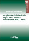 La aplicación de la ineficacia negocial en Colombia: entre declaración pública y privada (eBook, PDF)