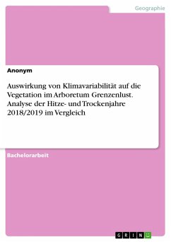 Auswirkung von Klimavariabilität auf die Vegetation im Arboretum Grenzenlust. Analyse der Hitze- und Trockenjahre 2018/2019 im Vergleich (eBook, PDF)