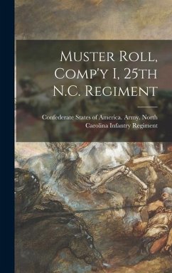 Cover Muster Roll, Comp'y I, 25th N.C. Regiment
