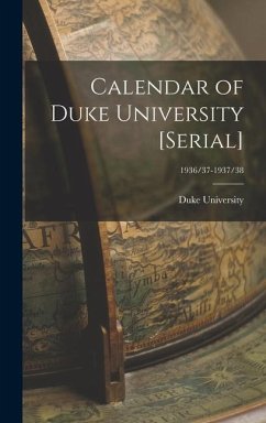 Calendar of Duke University [serial]; 1936/37-1937/38