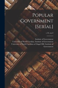 Popular Government [serial]; v.34, no.3