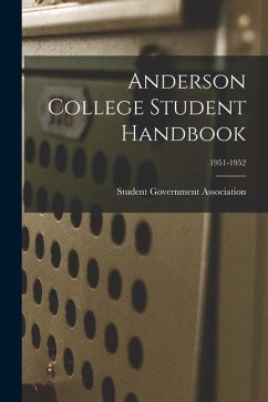 Anderson College Student Handbook; 1951-1952