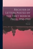 Register of Letters Posted by the Tibet Mirror Press, 1950-1953: Manuscript