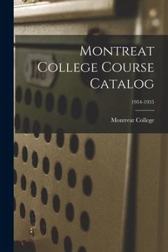 Montreat College Course Catalog; 1954-1955