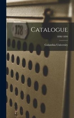 Cover Catalogue; 1898/1899