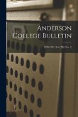 Anderson College Bulletin; 1930-1931 (vol. XII, no. 1)