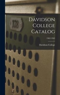 Davidson College Catalog; 1962-1963