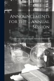 Announcements for the ... Annual Session; 1895/96