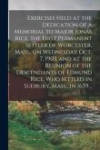 Exercises Held at the Dedication of a Memorial to Major Jonas Rice, the First Permanent Settler of Worcester, Mass., on Wednesday Oct. 7, 1903, and at
