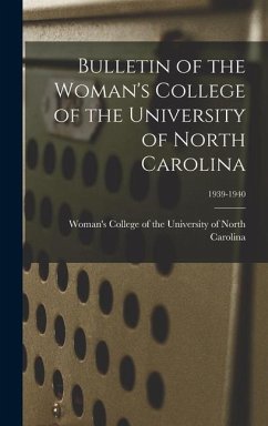 Bulletin of the Woman's College of the University of North Carolina; 1939-1940