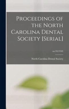 Cover Proceedings of the North Carolina Dental Society [serial]; no.94(1950)