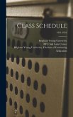 Class Schedule; 1951-1952