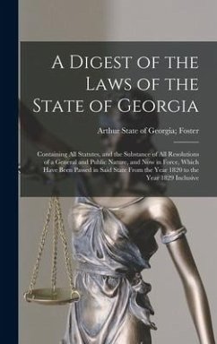 Cover A Digest of the Laws of the State of Georgia