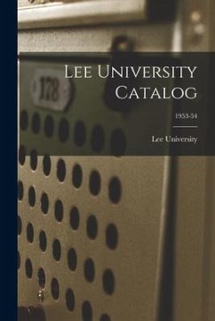 Lee University Catalog; 1953-54