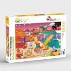 Brain Tree - Beach Sunset 1000 Piece Puzzle for Adults: With Droplet Technology for Anti Glare & Soft Touch