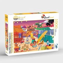 Cover Brain Tree - Beach Sunset 1000 Piece Puzzle for Adults: With Droplet Technology for Anti Glare & Soft Touch