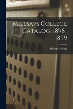 Cover Millsaps College Catalog, 1898-1899