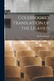Colebrooke's Translation of the Lilavati