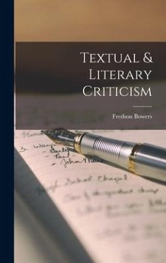 Textual & Literary Criticism - Bowers, Fredson