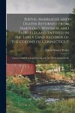 Births, Marriages, and Deaths Returned From Hartford, Windsor, and Fairfield, and Entered in the Early Land Records of the Colony of Connecticut: Volu