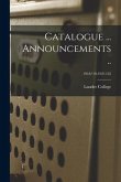 Catalogue ... Announcements ..; 1918/19-1921/22