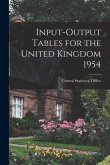 Input-output Tables for the United Kingdom 1954