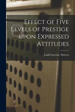 Effect of Five Levels of Prestige Upon Expressed Attitudes - Duryea, Ladd Laverne