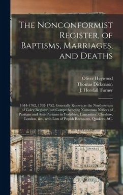 Cover The Nonconformist Register, of Baptisms, Marriages, and Deaths