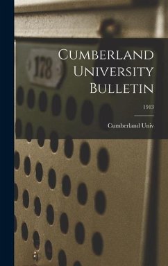 Cumberland University Bulletin; 1913