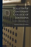 Bulletin of Centenary College of Louisiana; vol. 89, no. 1; winter and spring 1921