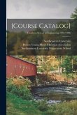 [Course Catalog]; Graduate School of Engineering 1995/1996