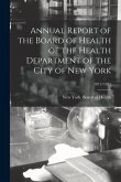 Annual Report of the Board of Health of the Health Department of the City of New York; 1871/1872