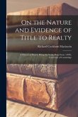 On the Nature and Evidence of Title to Realty: a Historical Sketch, Being the Yorke Prize Essay (1898), University of Cambridge