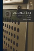 Address List; Address list 1909-1910 (use dates not nos)