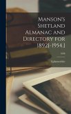 Manson's Shetland Almanac and Directory for 1892[-1954.]; 1898