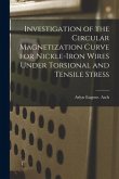 Investigation of the Circular Magnetization Curve for Nickle-iron Wires Under Torsional and Tensile Stress