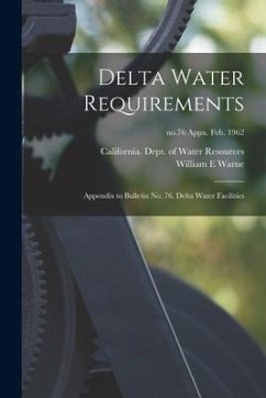 Delta Water Requirements: Appendix to Bulletin No. 76, Delta Water Facilities; no.76 appx. Feb. 1962 - Warne, William E.