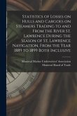 Statistics of Losses on Hulls and Cargoes on Steamers Trading to and From the River St. Lawrence During the Season of St. Lawrence Navigation, From th