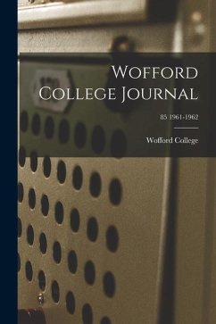 Wofford College Journal; 85 1961-1962