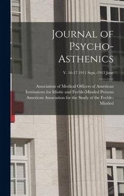 Cover Journal of Psycho-asthenics; v. 16-17 1911 Sept.-1913 June