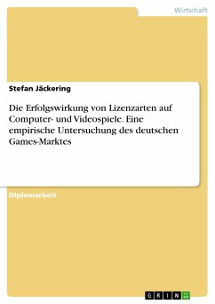 Die Erfolgswirkung von Lizenzarten auf Computer- und Videospiele. Eine empirische Untersuchung des deutschen Games-Marktes (eBook, PDF) - Jäckering, Stefan