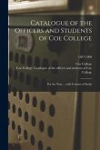 Catalogue of the Officers and Students of Coe College: for the Year ... With Courses of Study; 1897-1900