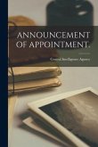 Announcement of Appointment.