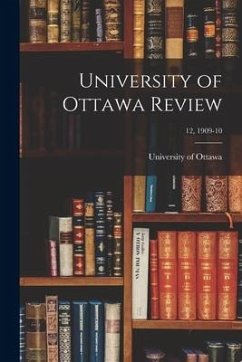 Cover University of Ottawa Review; 12, 1909-10