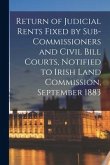 Return of Judicial Rents Fixed by Sub-Commissioners and Civil Bill Courts, Notified to Irish Land Commission, September 1883