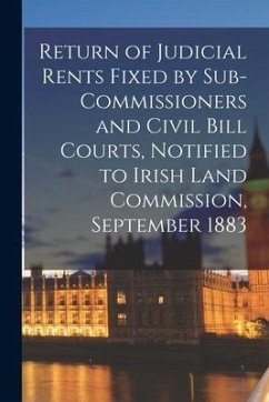 Return of Judicial Rents Fixed by Sub-Commissioners and Civil Bill Courts, Notified to Irish Land Commission, September 1883 - Anonymous