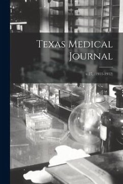 Cover Texas Medical Journal; v.27, (1911-1912)